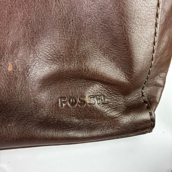 Fossil Mercer Leather Laptop Messenger Briefcase Bag - Picture 3 of 12